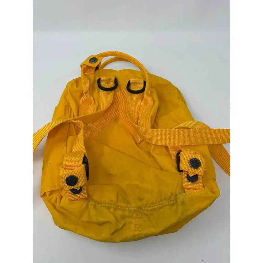 Fjallraven backpack yellow *lots of wear* small child